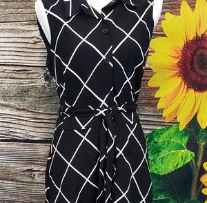 NINA LEONARD Black & white dress  size 10